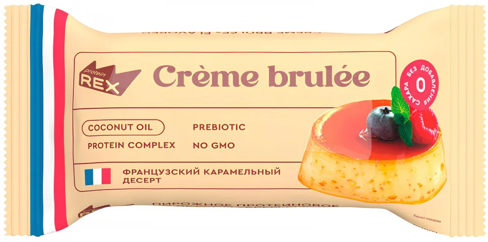 картинка Пирожное протеиновое Крем-брюле 40 г ProteinRex от магазина спортивного питания Sportlane