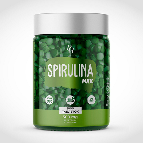 картинка Spirulina 500мг PM ORGANIC NUTRITION 1000 таб от магазина спортивного питания Sportlane