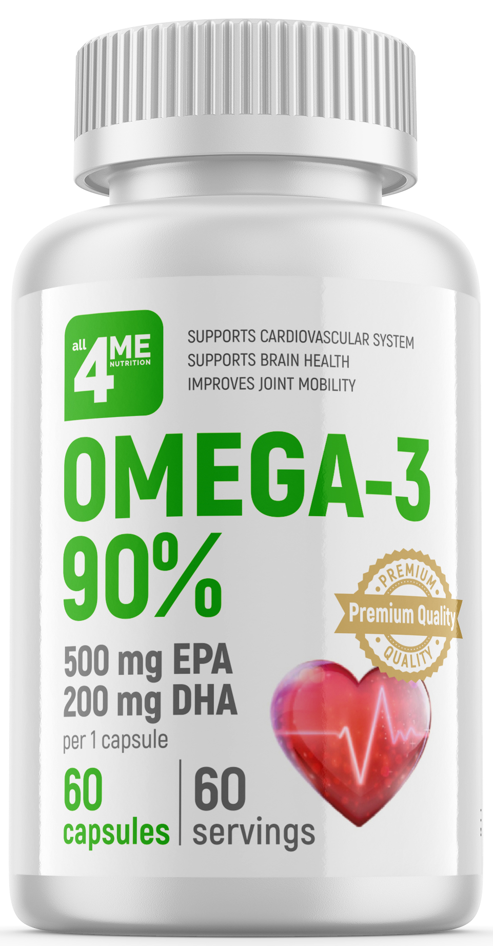картинка Omega-3 90% Premium 60 капс 4ME NUTRITION от магазина спортивного питания Sportlane