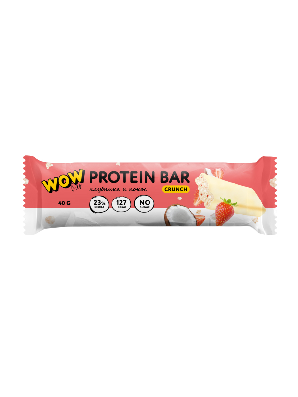 картинка Батончики WOWBAR CRUNCH 40 г Prime Kraft от магазина спортивного питания Sportlane