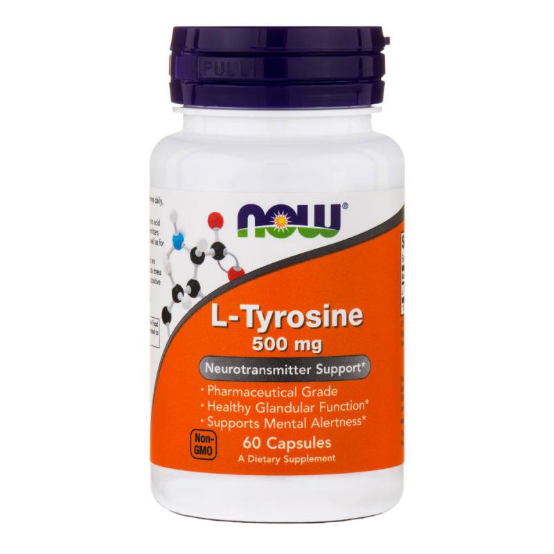 картинка L-Tyrosine 500 mg NOW 60 капс от магазина спортивного питания Sportlane
