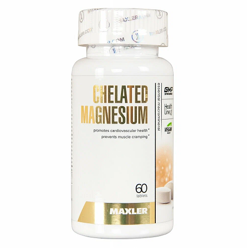 картинка Magnesium Chelated 60 таб Maxler от магазина спортивного питания Sportlane