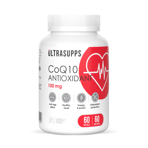 картинка Coenzyme Q10 100mg 60 капс Ultrasupps от магазина спортивного питания Sportlane