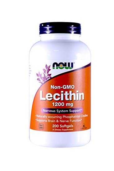 картинка Lecithin Лецитин без ГМО 1200 мг Now 200 капс от магазина спортивного питания Sportlane