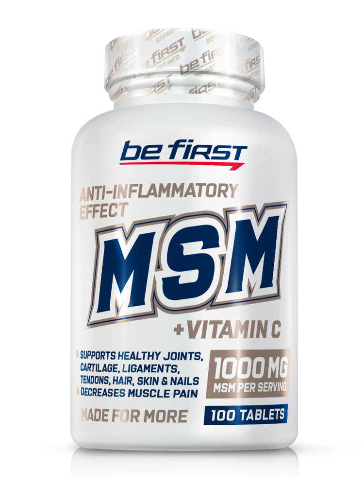 картинка MSM 1000mg + Vitamin C 100 таб Be First от магазина спортивного питания Sportlane