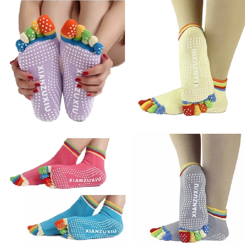 картинка Носочки  Носочки "5 пальчиков" - разноцветные (для йоги, пилатеса и фитнеса) от магазина спортивного питания Sportlane