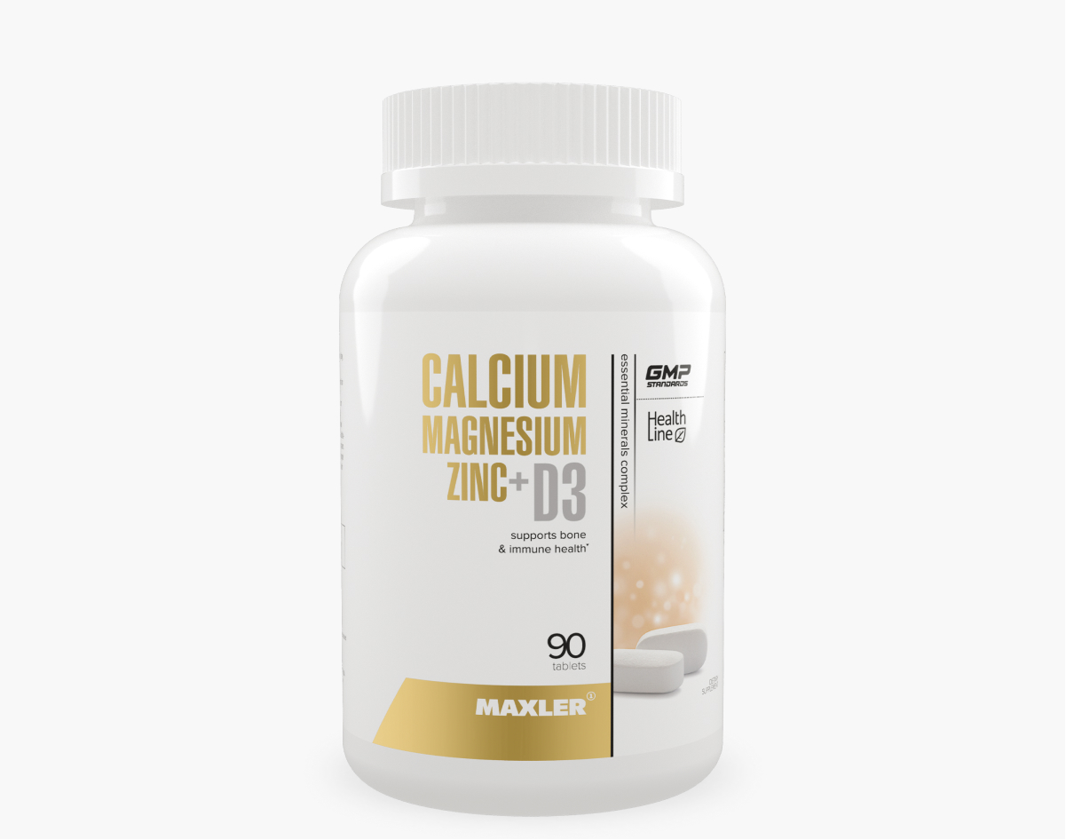картинка Calcium Zinc Magnesium+D3 90 tabs Maxler от магазина спортивного питания Sportlane